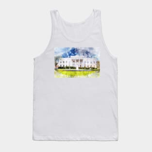 The White House in Washington DC Watercolor - 01 Tank Top